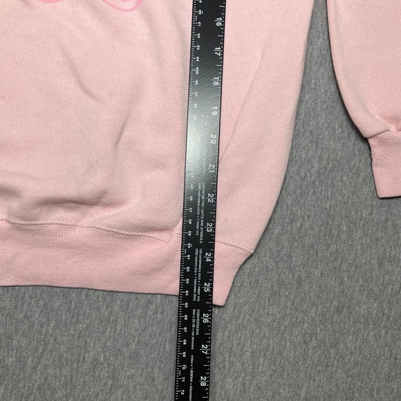 Vtg 1986 Hanes Ski Club Screen Print Pink Sweatshirt | Size XL | Made in USA - Picture 12 of 13